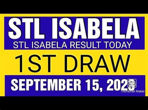 stl isabela result today